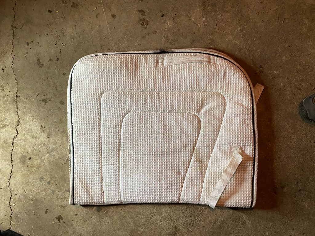 white Saddle Pad - waffle, Full