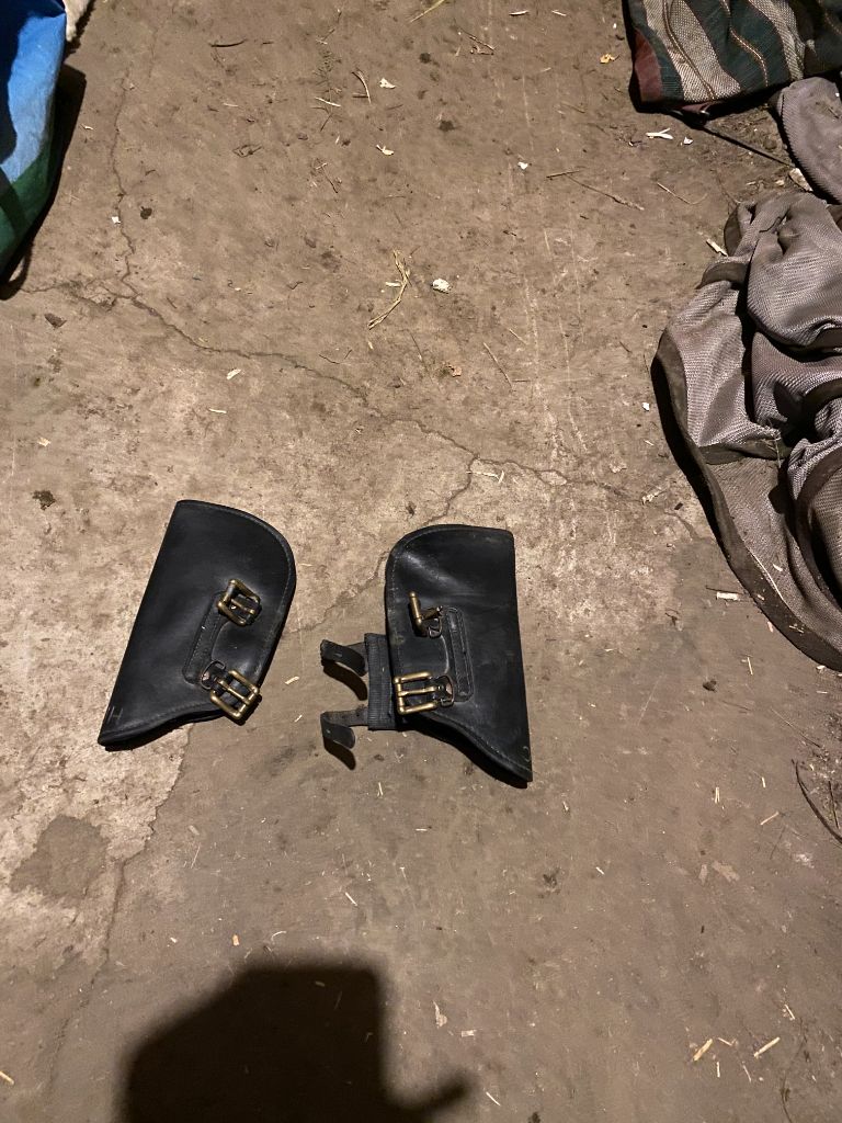 Black Leather Weighted Boots