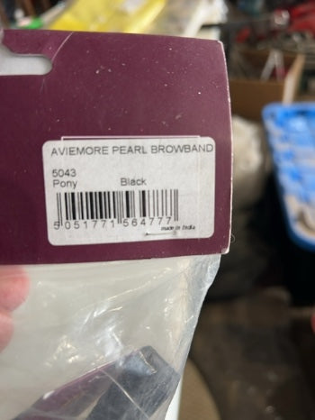 Black Shires Aviemore Pearl Browband, Pony