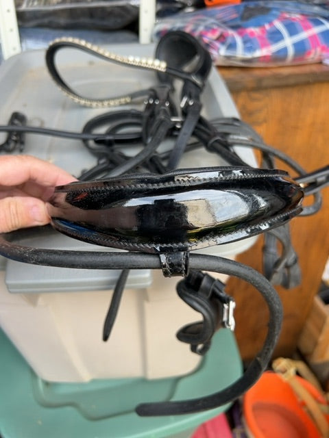 Black Solo Harmony Bridle and Reins, Full