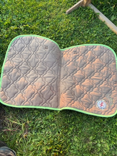 Navy with Lime trim Roma Saddle Pad, Full