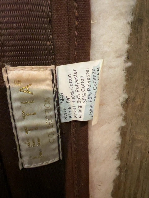 Brown Lettia Coolmax Fleece Girth, 54”