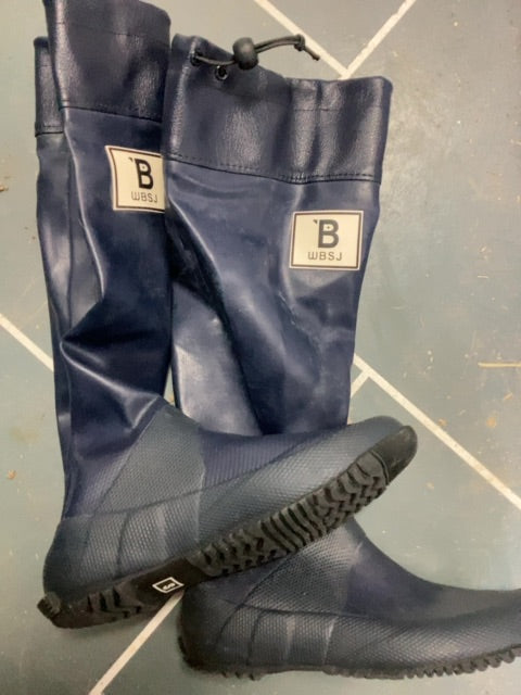 Navy WBSJ Rubber Boots, S (4.5/5.5 US)