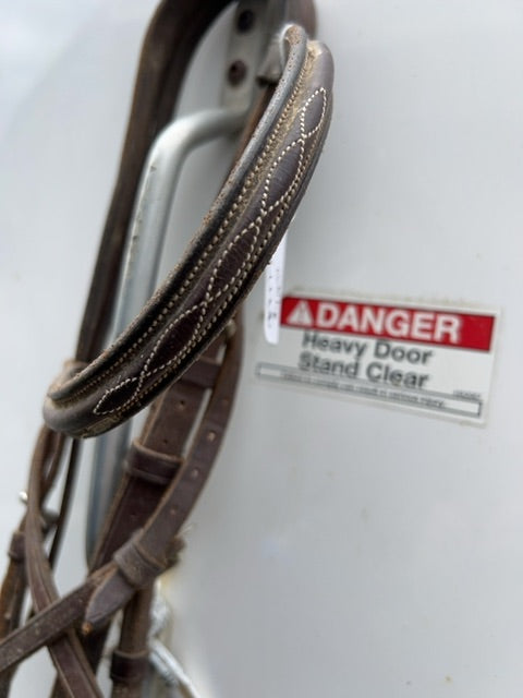 Brown Ruiz Diaz Fancy Stitch Headstall, Warmblood