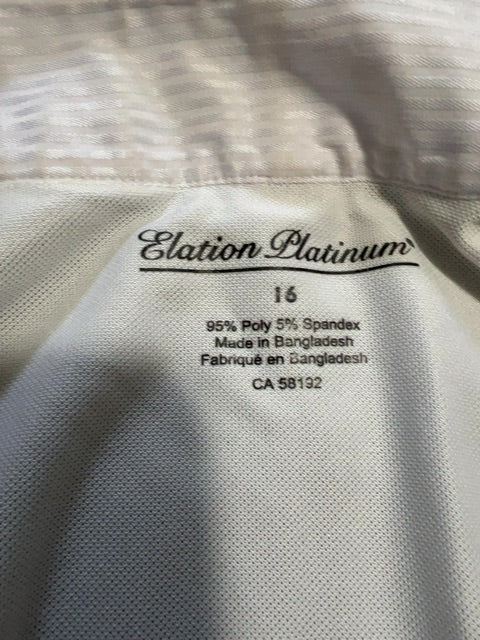 White Elation Platinum Show Shirt, 16
