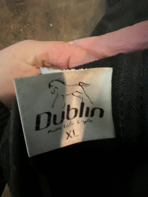 Black Dublin Suede Half Chaps, XL