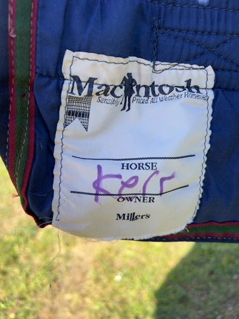 Navy Macintosh Wool Cooler, 72"