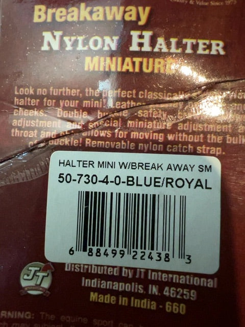 Blue Tough 1 Halter, Small mini
