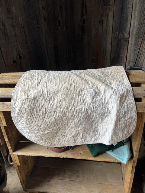 White Roma Lite Saddle Pad, Full