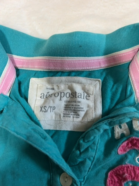 Turquois Aeropostale Polo, XS