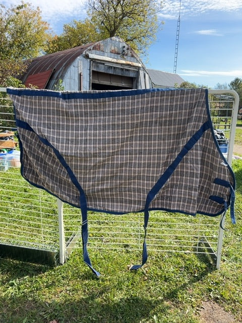 Shedrow Plaid Shedrow Stable Sheet, 70"