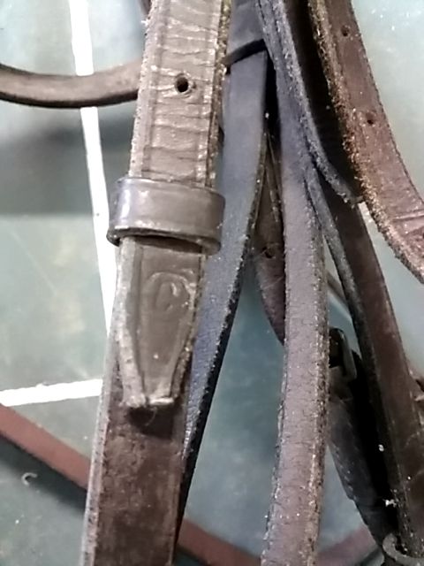 Brown Headstall with laced Reins, Cob