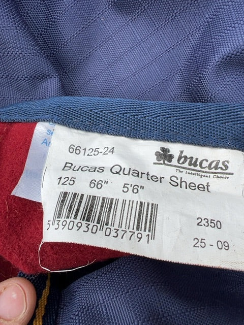 Navy Bucas Quarter Sheet, 66”
