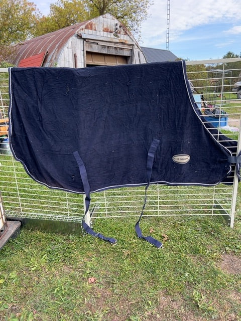 Blue Shedrow Terry Cooler with Adjustable Front, 74" at largest