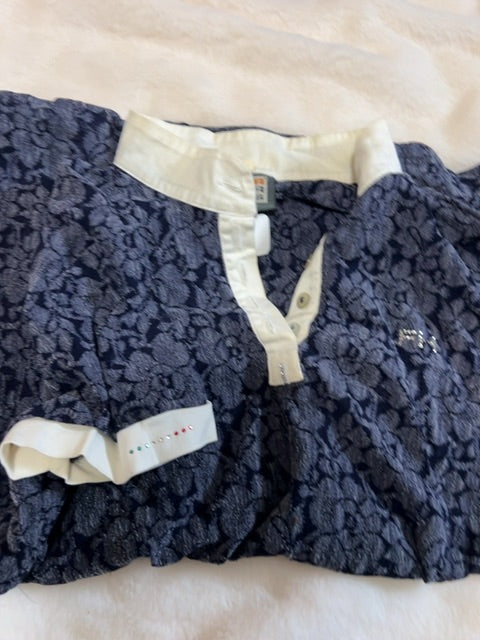 Navy Lace For Horses Show Shirt, Medium