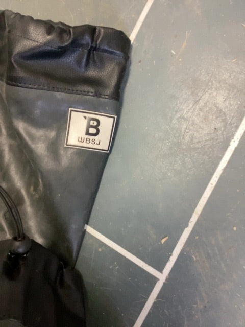 Black WBSJ Rubber Boots, L (US 7/8)