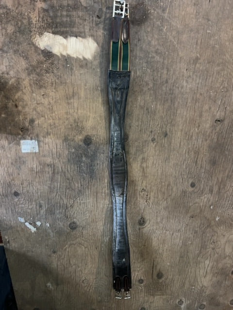 Brown Leather Single Elastic Girth, 48”