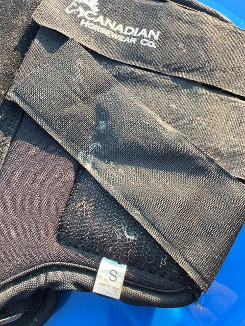 Black Canadian Horsewear Brushing Boots, Small