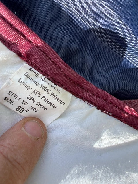 Navy Stable Blanket, 80"