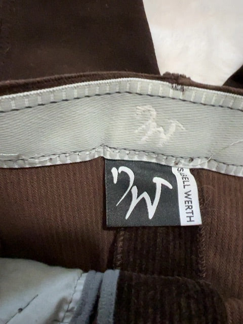 Brown Cordoroy Isabell Werth Full Seat Breeches, 32