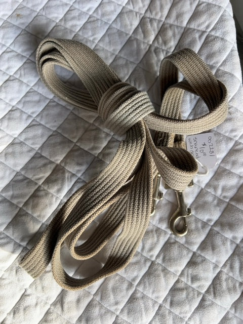 Beige Snap End Web Draw Reins