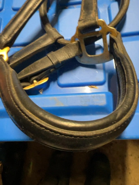 Black Kieffer Leather Halter, Warmblood