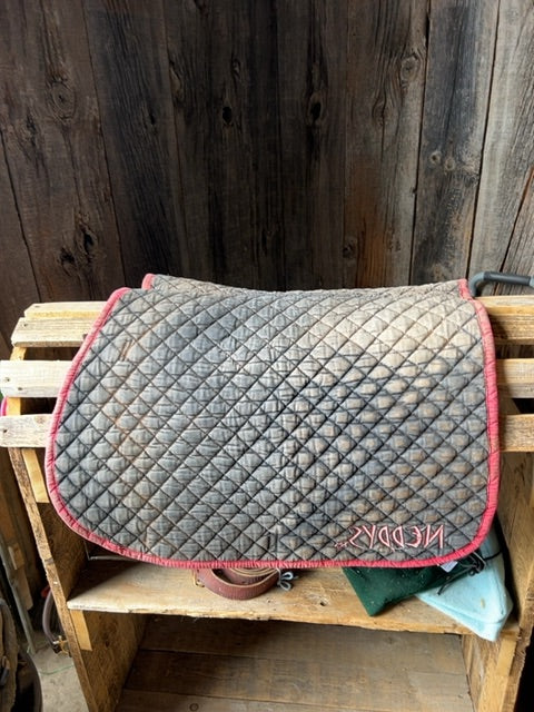 Black with Red binding Saddle Pad, Full