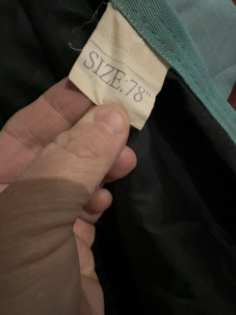 Blue polka dot Supra Rainsheet, 78”