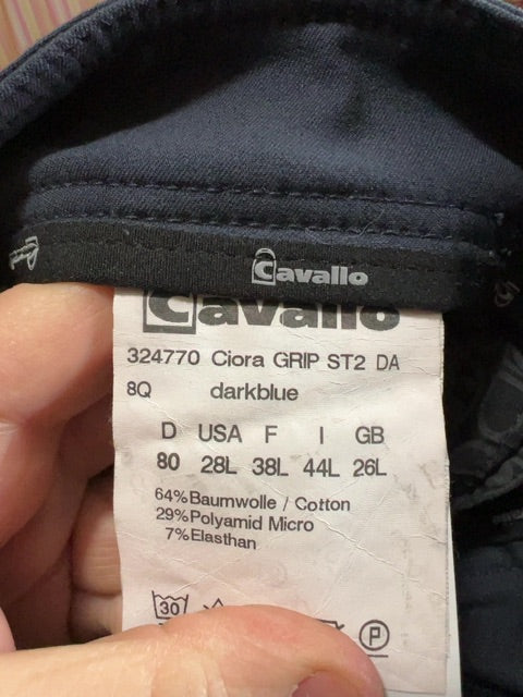 Navy Cavallo Full Seat Breeches, 28L