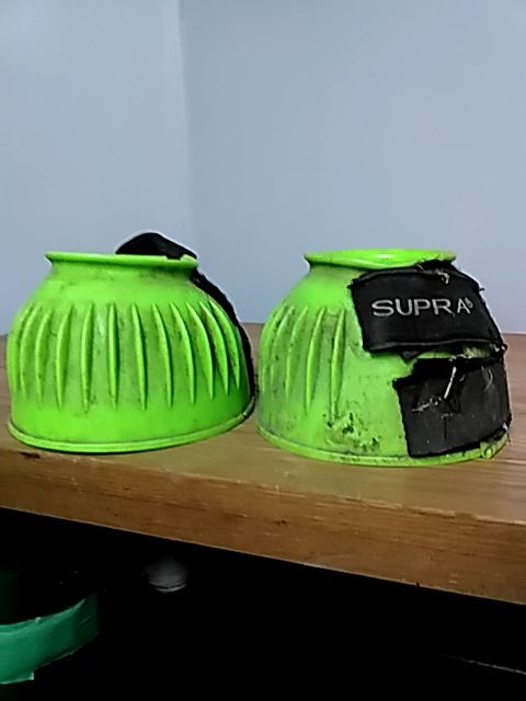 Lime Green Supra Bell Boots, Medium