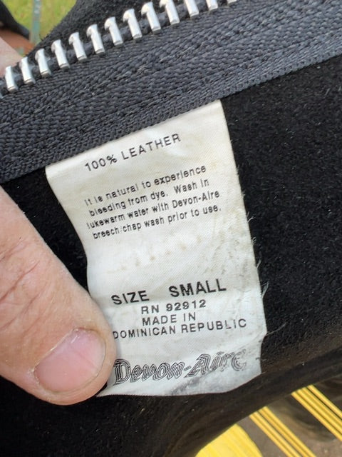 Black Devonaire Full Chaps, Small