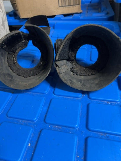 Black Velcro Fleece Top Bell Boots, Large