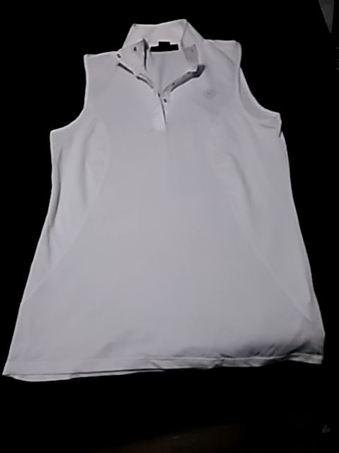 White Ariat Sleeveless Show Shirt, Large
