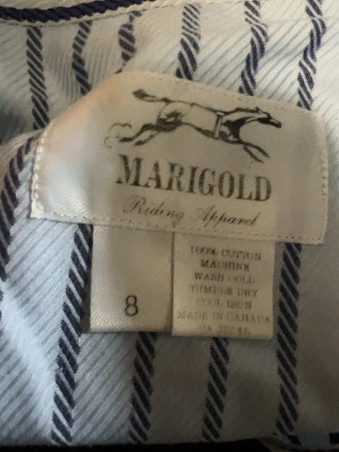 Navy Stripe Marigold Show Shirt, 8