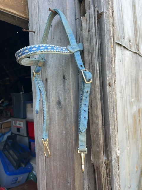 Blue Nylon Headstall, Full