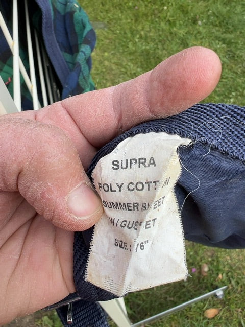 Green Plaid Supra Stable Sheet, 76”