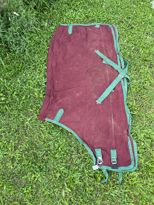 Burgundy  Cotton Cooler, 66"