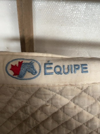 White Equipe Saddle Pad, Full