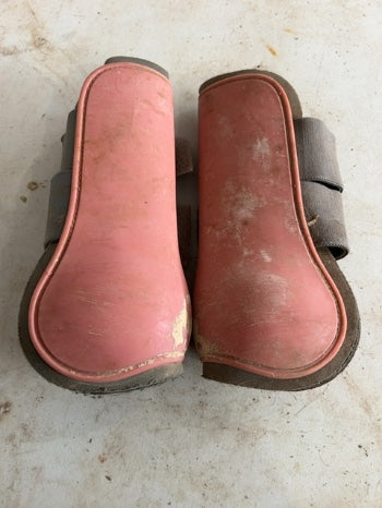 Pink Hampa Open Front Boots, Full