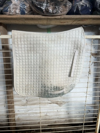 White  Saddle Pad, Dressage Full