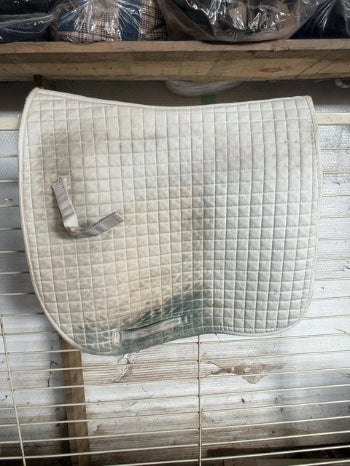 White  Saddle Pad, Dressage Full