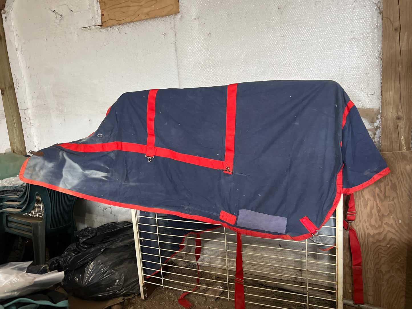 Blue Cotton Stable Sheet, 80"