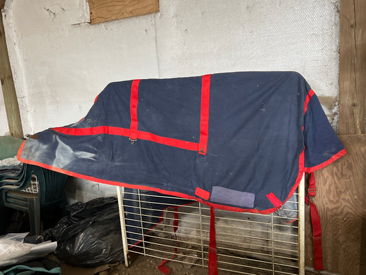 Blue Cotton Stable Sheet, 80"