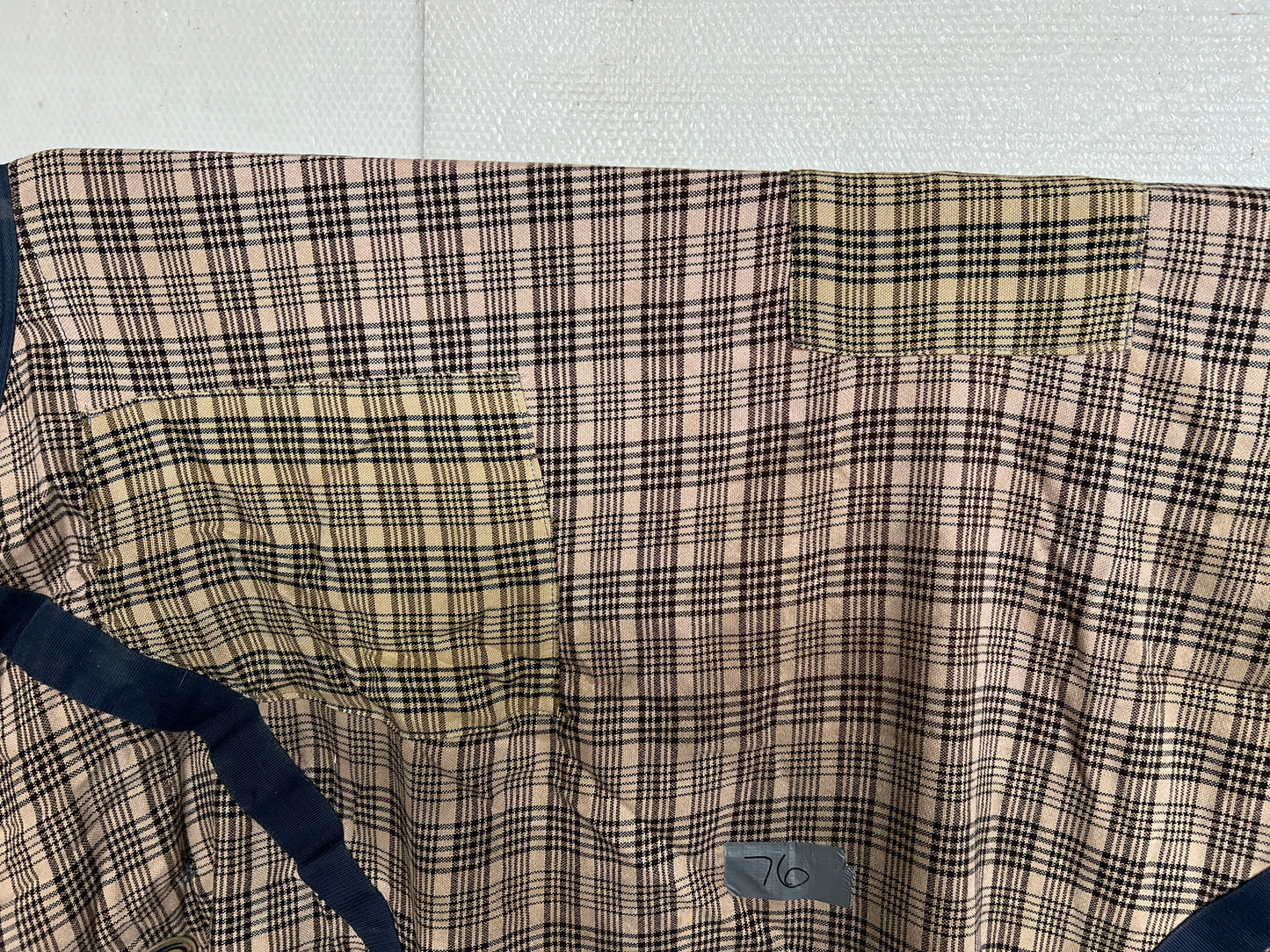 Baker Plaid Shedrow Stable Sheet, 76"