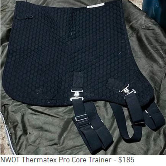 Black Thermatex Pro Core Trainer, Horse