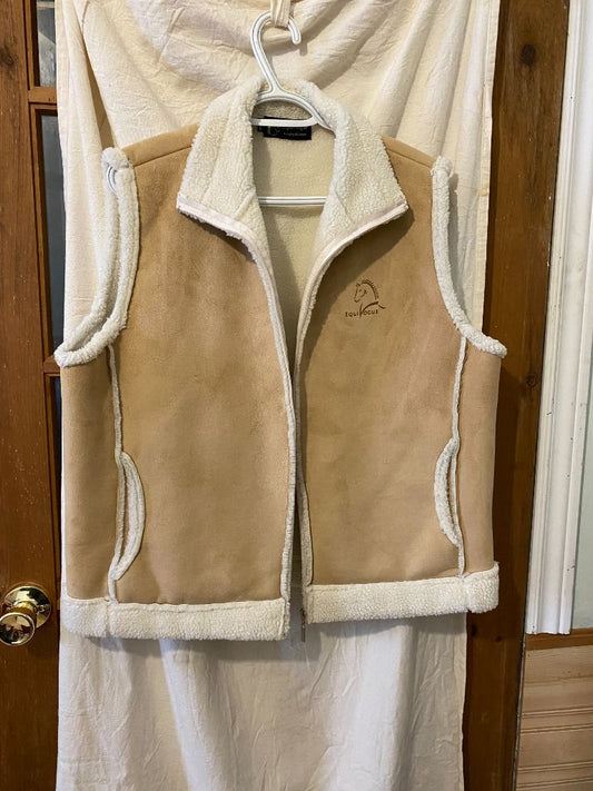 Tan Equi Vogue Sherpa Vest, XL