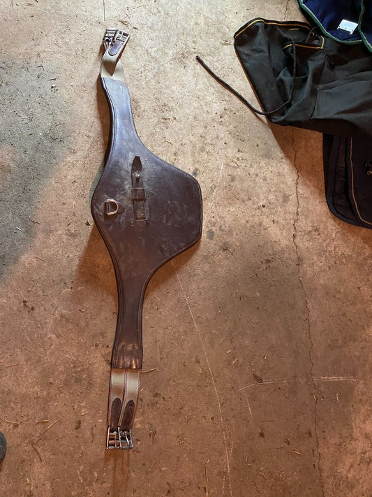 Brown Leather Belly Girth, 48"