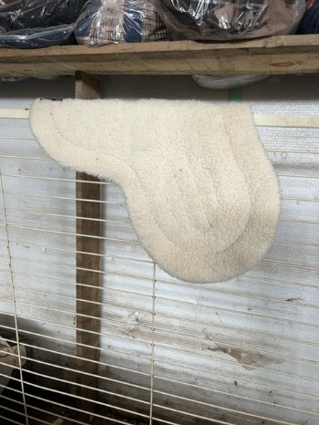 White  Shaped Saddle Pad, Full