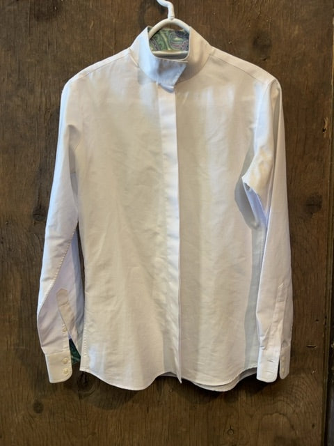 White Essex Classic Show Shirt, 36