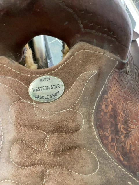 Brown Western Star Western Saddle, 13"